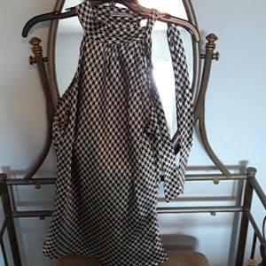 Satin houndstooth tank